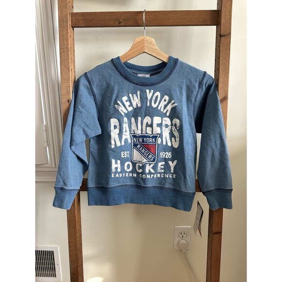 NHL NY Ranger Kids Classico Crew Sweatshirt Size S NWT NEW - Picture 1 of 5
